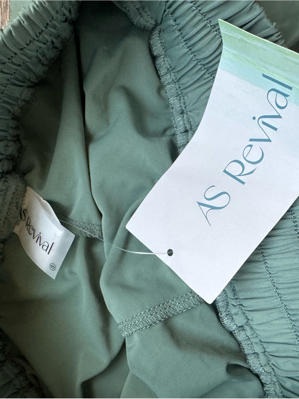 AS Revival Women's Sage Green Athletic Shorts - New With Tags - Picture 3 of 4
